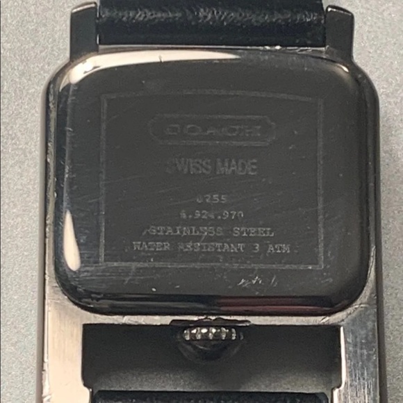 New Coach Legacy Watch Black Leather Straps - Picture 4 of 6